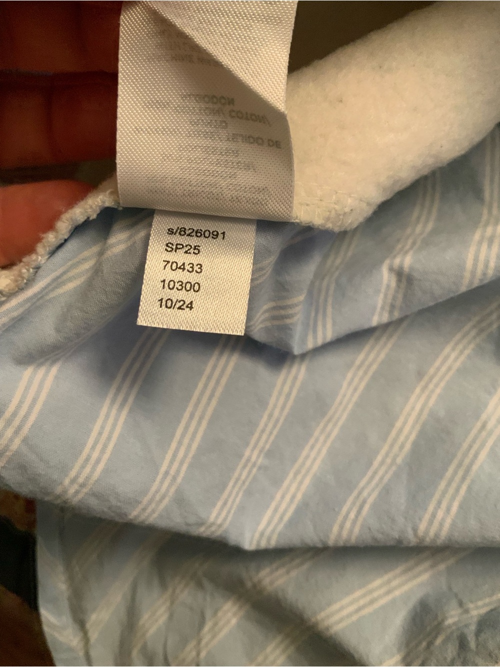 Ann Taylor Weekend Gray Sweatshirt + Blue Striped Button Down Combo Top XL - Picture 9 of 10